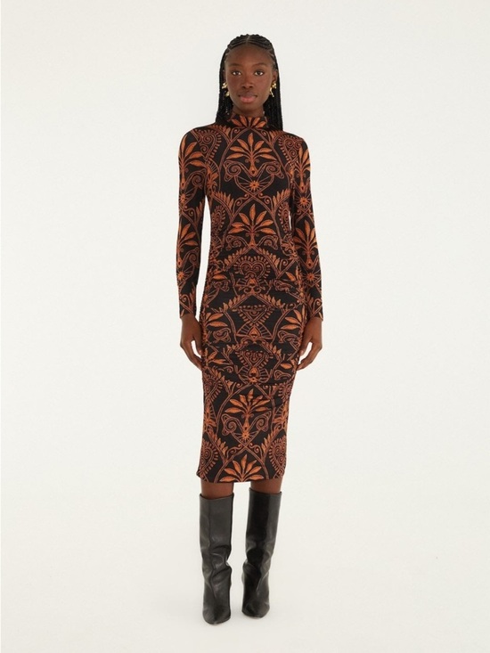 FARM Rio Dresses & Skirts - Black Cornely Ainika Jersey Midi Dress